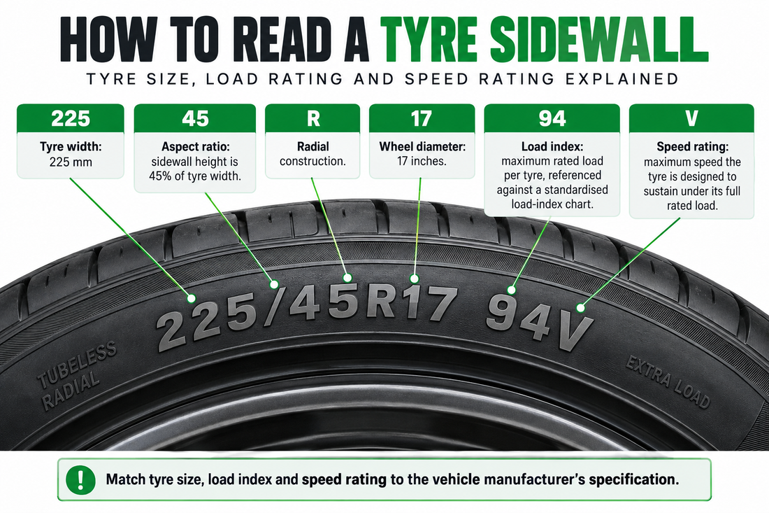 How to read tyre sidewall 