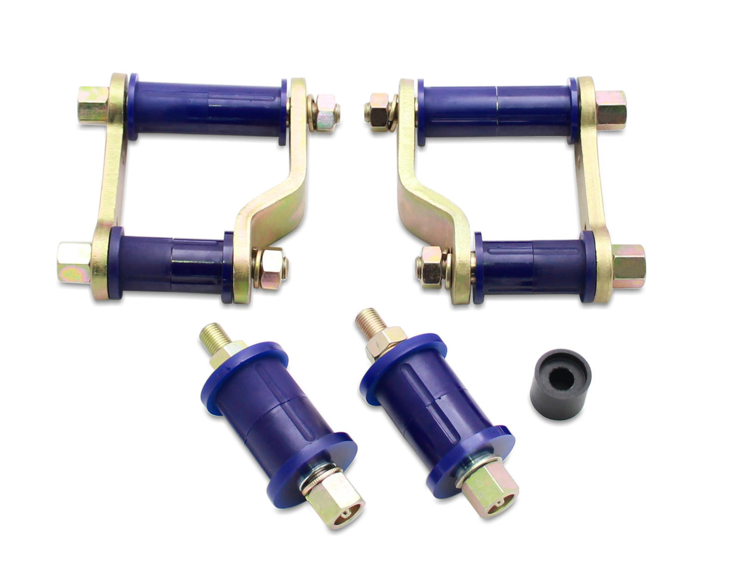Rear Axle Leaf Spring - Bushing and Greaseable Shackle/Pin Kit