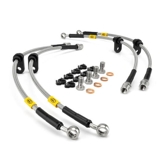 Toyota GR86 TRD Monoblock Big Brake Upgrade 4 Pot Front, 2 Pot Rear 2021-2023 Brake Lines HEL Stainless Steel Braided